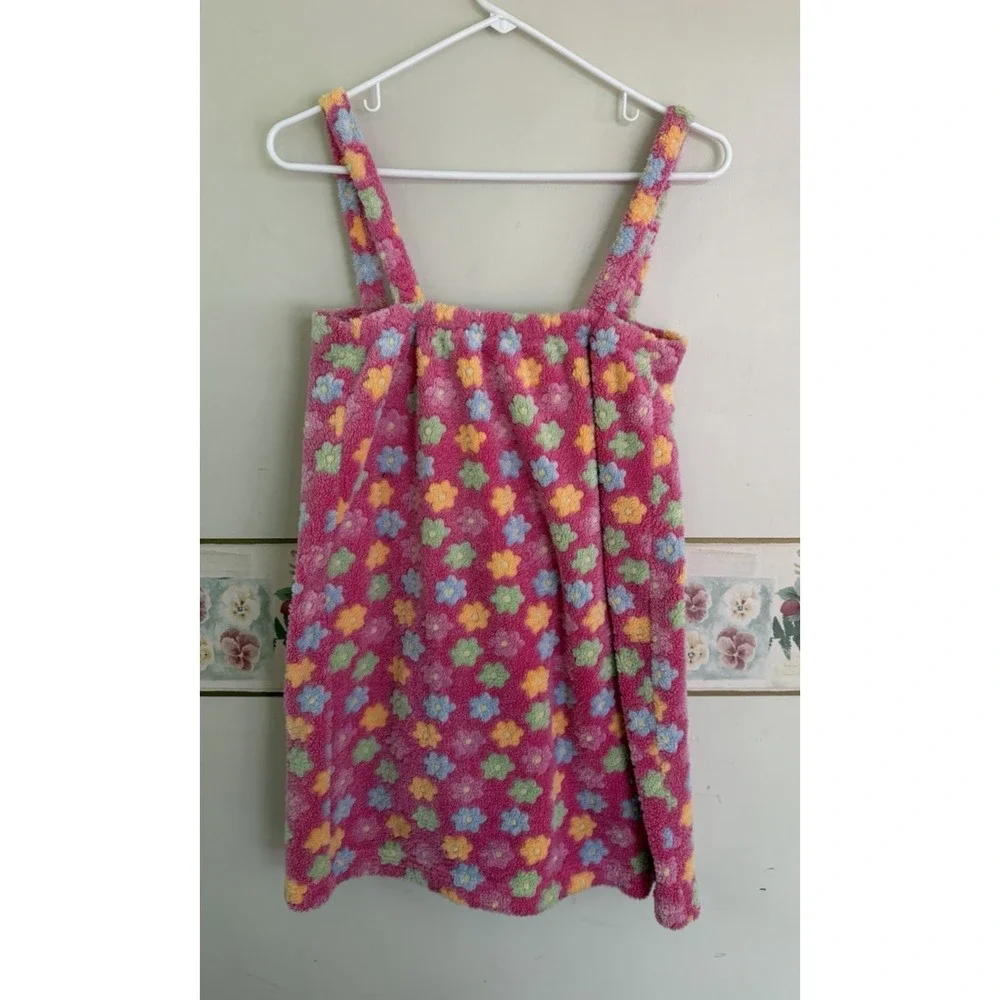 Natural Uniforms Floral Print Towel Wrap Coverup Boho Hippie Beach Medium